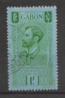 GABON - 1932-33 - N°YT. 140 - Brazza 1f Vert Sur Bleu - Oblitéré / Used - Usati