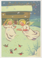 ANGELO Natale Vintage Cartolina CPSM #PBP459.A - Angeli