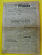 Journal L'Ouest France Du 24 Avril 1945. Guerre De Gaulle Staline Berlin Occupé Japon Buchenwald Tanguy Rapatriés - Otros & Sin Clasificación
