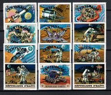 Haiti 1974 Space, UPU Centenary Set Of 12 With Overprint MNH - América Del Norte