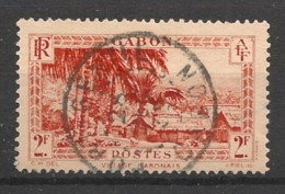 GABON - 1932-33 - N°YT. 142 - Village Gabonais 2f Brun-orange - Oblitéré / Used - Usados