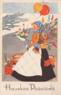 PASQUA Women Vintage Cartolina CPA #PKE473.A - Ostern