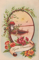 PÂQUES FLEURS Vintage Carte Postale CPA #PKE164.A - Pascua