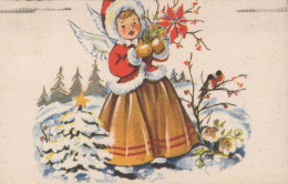 ÁNGEL Navidad Vintage Tarjeta Postal CPA #PKE137.A - Angeli