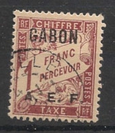 GABON - 1928 - Taxe TT N°YT. 9 - Type Duval 1f Brun - Oblitéré / Used - Used Stamps