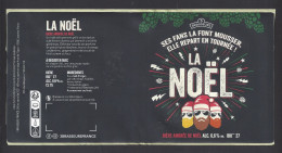 Etiquette De Bière Ambrée   -  La Noël -  Brasserie Des 3 Brasseurs à Lezennes   (59) - Birra