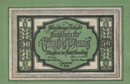 50 PFENNIG 1919 Stadt STRAUBING Bavaria UNC DEUTSCHLAND Notgeld Banknote #PJ181 - [11] Emissions Locales