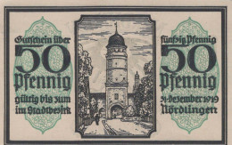 50 PFENNIG 1918 Stadt NoRDLINGEN Bavaria UNC DEUTSCHLAND Notgeld Banknote #PH267 - [11] Emisiones Locales