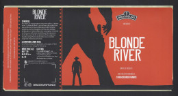 Etiquette De Bière Blonde   -  River -  Brasserie Des 3 Brasseurs à Lezennes   (59) - Bière