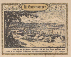 50 PFENNIG 1921 Stadt EMMENDINGEN Baden UNC DEUTSCHLAND Notgeld Banknote #PB234 - Lokale Ausgaben