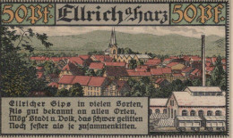 50 PFENNIG 1921 Stadt ELLRICH Saxony UNC DEUTSCHLAND Notgeld Banknote #PB197 - [11] Local Banknote Issues
