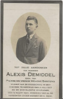 DP. ALEXIS DEMIDDEL - SANTENS ° KORTRIJK 1907 - + 1927 STUDENT AAN DE HOOGESCHOOL TE GENT - Religion & Esotericism