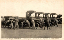 CAMP DE COETQUIDAN ARTILLERIE PORTEE ALIGNEMENT DES CAMIONS PORTEURS - Autres & Non Classés