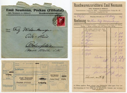 Germany 1927 Cover W/ Invoice & Zahlkarte; Pockau (Flöhatal) - Neumann, Rauchwarenzurichterei; 10pf. Frederick The Great - Cartas & Documentos