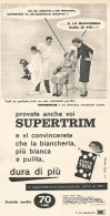 W1964 Detersivo Per Bucato SUPERTRIM - Pubblicità Del 1958 - Vintage Advertising - Publicités