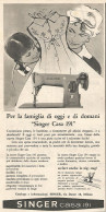 W1968 Macchina Per Cucire SINGER Casa 191 - Pubblicità Del 1958 - Vintage Advert - Advertising