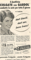 W1936 Dentifricio COLGATE Con Gardol - Pubblicità Del 1958 - Vintage Advertising - Publicités