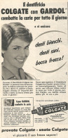 W1934 Dentifricio COLGATE Con Gardol - Pubblicità Del 1958 - Vintage Advertising - Publicités