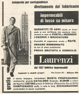 W1926 LAURENZI Impermeabili Di Lusso - Pubblicità Del 1958 - Vintage Advertising - Advertising