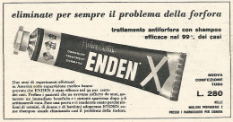 W1917 Antiforfora ENDEN - Helene Curtis - Pubblicità Del 1958 - Vintage Advert - Publicités