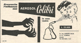 W1910 Aerosol COLIBRI - Pubblicità Del 1958 - Vintage Advertising - Publicités