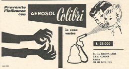 W1909 Aerosol COLIBRI - Pubblicità Del 1958 - Vintage Advertising - Advertising