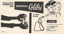 W1908 Aerosol COLIBRI - Pubblicità Del 1958 - Vintage Advertising - Publicités