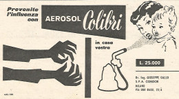 W1907 Aerosol COLIBRI - Pubblicità Del 1958 - Vintage Advertising - Publicités