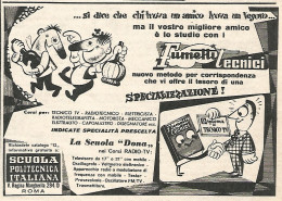 W1901 Fumetti Tecnici - Scuola Politecnica Italiana - Pubblicità Del 1958 - Ad - Werbung