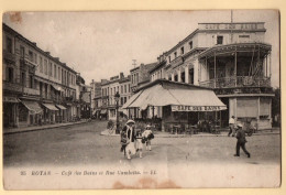 Cpa Animée - Royan - Café Des Bains Et Rue Gambetta  Années 1900-10 - Royan