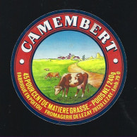 Etiquette Fromage Camembert  45%mg  Fromagerie De Lezay 79 - Cheese