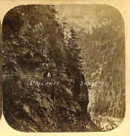Suisse Valais Martigny * Tunnel De Tête Noire Route Trient - Photo Stéréoscopique Vers 1860 - Stereoscopic