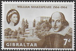 1964 Gibilterra William Shakespeare 1v. MNH SG. N. 177 - Otros & Sin Clasificación