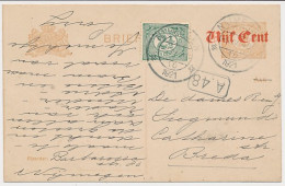 Briefkaart G. 107 A I / Bijfrankering Nijmegen - Breda 1921 - Ganzsachen