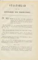 Staatsblad 1882 : Spoorlijn Rotterdam - Maassluis - Historical Documents