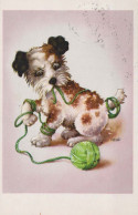 HUND Tier Vintage Ansichtskarte Postkarte CPA #PKE784.DE - Chiens