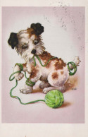 HUND Tier Vintage Ansichtskarte Postkarte CPA #PKE784.DE - Dogs