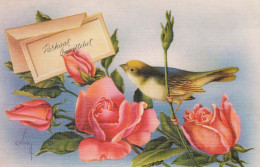 FLOWERS Vintage Ansichtskarte Postkarte CPSMPF #PKG081.DE - Flowers