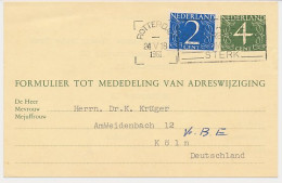 Verhuiskaart G. 26 Rotterdam - Duitsland 1961 - Buitenland - Ganzsachen