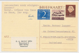 Briefkaart G. 325 / Bijfrankering Den Haag - Duitsland 1963 - Ganzsachen