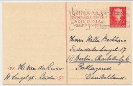 Briefkaart G. 307 Leiden - Duitsland 1952 - Postal Stationery