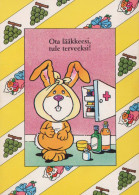 KANINCHEN Tier Vintage Ansichtskarte Postkarte CPSM #PBR072.DE - Andere & Zonder Classificatie