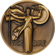 France, Médaille, Victoire, Foch, 1918, Bronze, Turin, SPL - Otros & Sin Clasificación