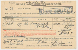 Spoorwegbriefkaart G. NS122-I F - Locaal Te Rotterdam 1921 - Material Postal