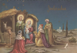 Jungfrau Maria Madonna Jesuskind Weihnachten Religion Vintage Ansichtskarte Postkarte CPSM #PBB617.DE - Virgen Mary & Madonnas