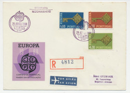 Registered Cover / Postmark Portugal 1968 Keys - Europa - Non Classificati