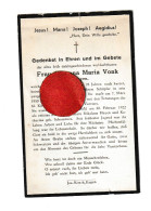 Faire-part De Décès De Frau Johanna HEYEN - VONK -  HELENFELD 1922 / EUPEN  (Verviers ) 1950  (B374) - Obituary Notices
