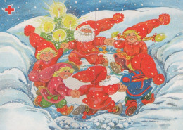 WEIHNACHTSMANN SANTA CLAUS WEIHNACHTSFERIEN Vintage Postkarte CPSM #PAK964.DE - Santa Claus