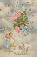 ENGEL WEIHNACHTSFERIEN Vintage Ansichtskarte Postkarte CPSMPF #PAG860.DE - Anges