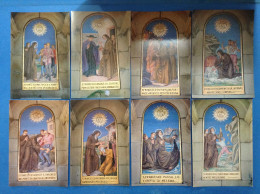Lotto Da 8 Cartoline Formato Grande Non Viaggiate San Francesco Di Paola I Miracoli Cartolina - Heiligen